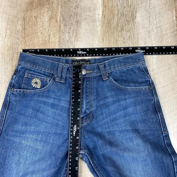 AKDMKS Jeans Wm Sz 16 Distressed Embroidered - Picture 8 of 11